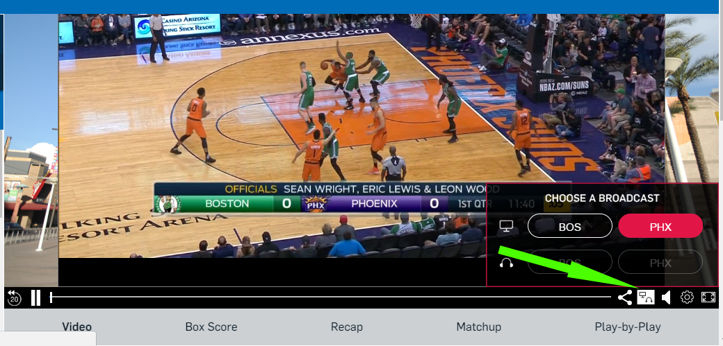 NBA League Pass-Choose Broadcast