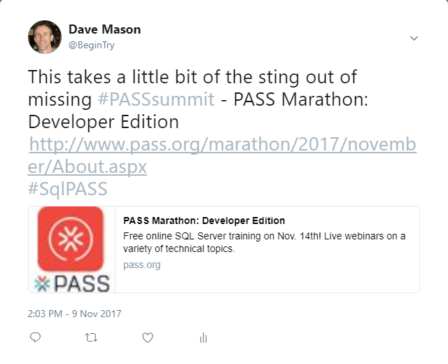 Dave Mason PASS.org Twitter